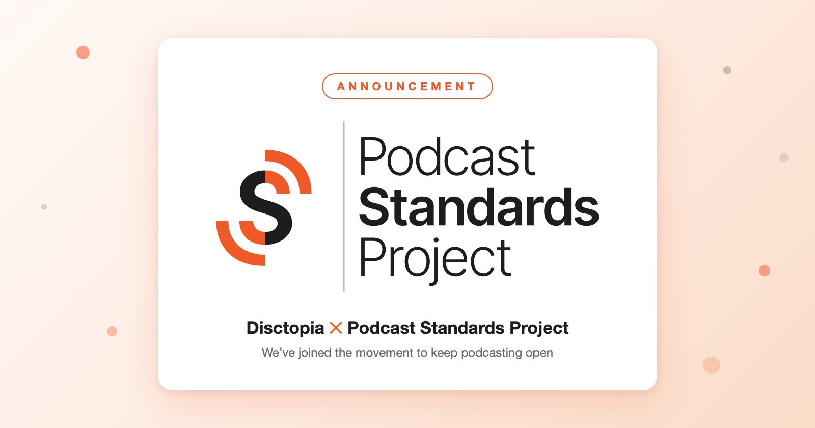 Disctopia Joins the Podcast Standards Project